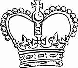 Crown Coloring Pages Royal Template King Drawing Queen Colouring Pope Crowns Printable Netart Color Getdrawings Getcolorings sketch template