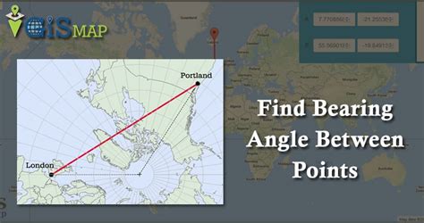 formula  find bearing  heading angle   points latitude longitude