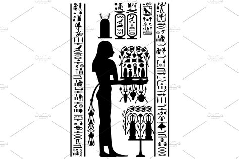 Egyptian Hieroglyphs And Fresco Custom Designed