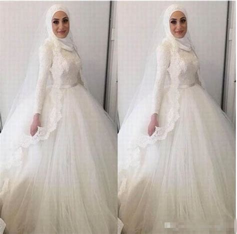 Ball Gown Hijab Modern Wedding Dress Wedding