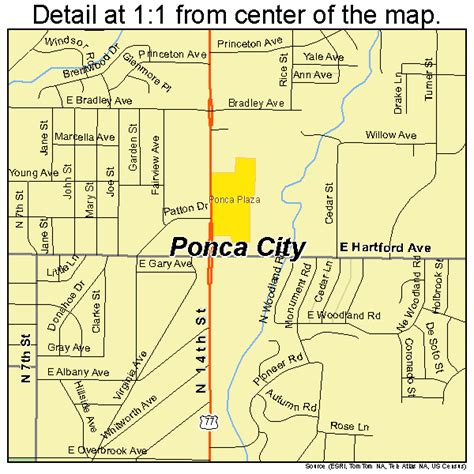 Ponca City Oklahoma Street Map 4059850