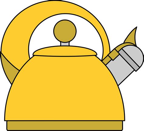 yellow teapot vector clipart image  stock photo public domain