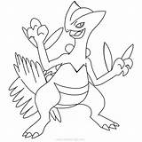 Coloring Sceptile Dusk Lycanroc Psyduck Xcolorings Gengar Lineart sketch template