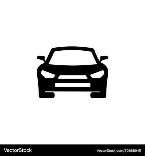 car icon logo design black symbol isolated vector image