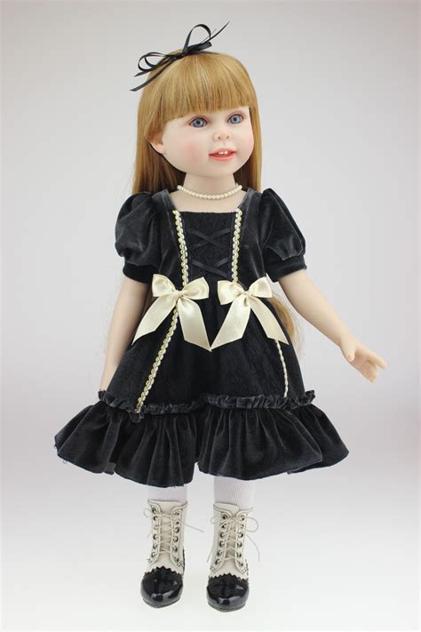 hot sale new 18 full silicon girl dolls similar as american girl cute