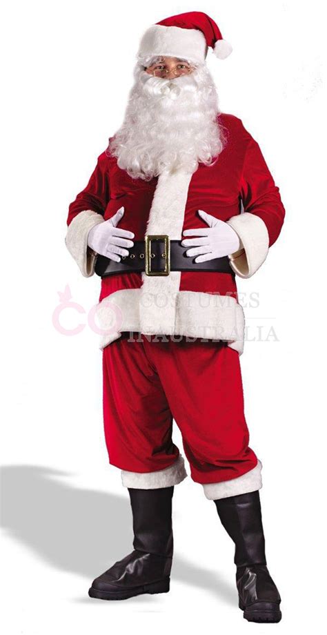 Mens Flannel Santa Claus Suit Clause Christmas Xmas Fancy
