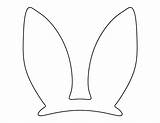 Ears Bunny Easter Ear Template Printable Clipart Print Outline Pattern Pdf Templates Para Moldes Dog Rabbit Coloring Clip Bow Crafts sketch template
