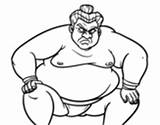 Sumo Coloring Wrestler Furious Japan Coloringcrew Pages sketch template
