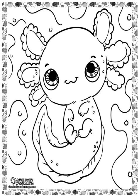 axolotl coloring pages  daily coloring