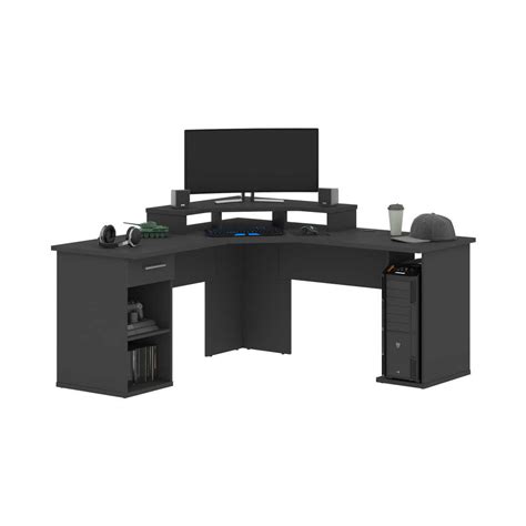 hampton   shaped corner gaming desk bestar