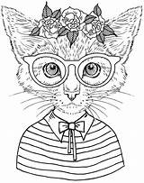 Coloring Pages Cat Adults sketch template