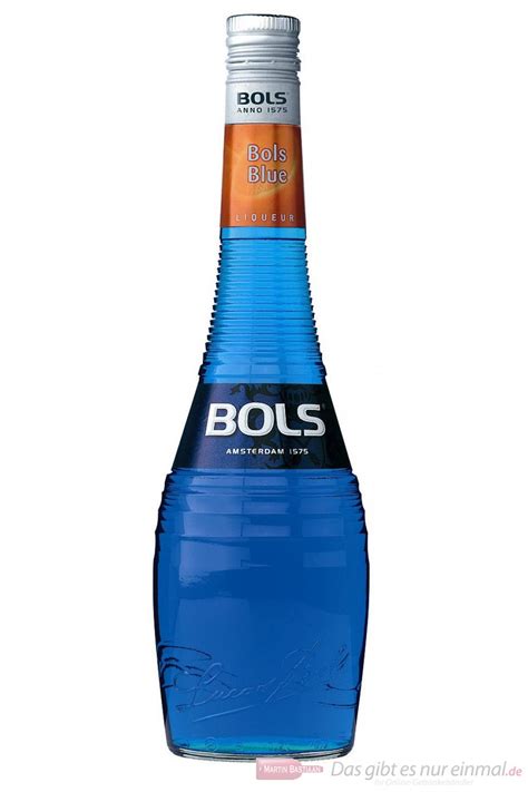 bols blue likoer   blue curacao flasche