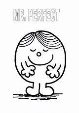 Coloring Mr Men Pages Miss Little Perfect Comments sketch template
