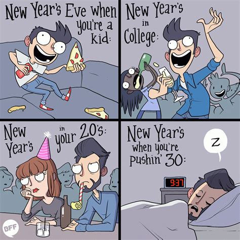 hilariously relatable comics  adulthood happy  year meme happy  year