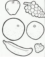 Coloring Fruits Fruit Crafts Kids Cut Preschool Paste Activities Cutting Choose Board sketch template