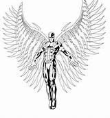Coloring Angel Pages Marvel Printable sketch template