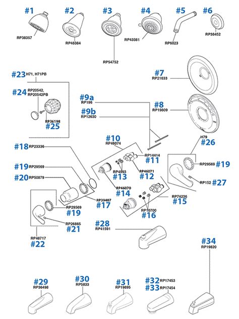 tub  shower parts  delta monitor series faucets
