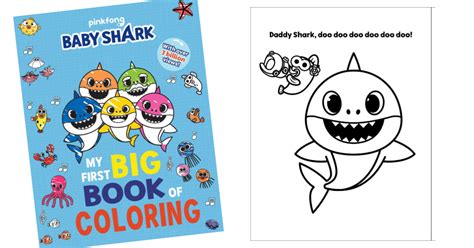 baby shark coloring book home family style  art ideas
