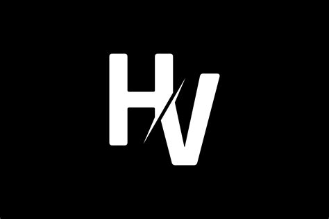 monogram hv logo design graphic  greenlines studios creative fabrica