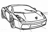 Lamborghini Coloring Easy Pages Outline sketch template