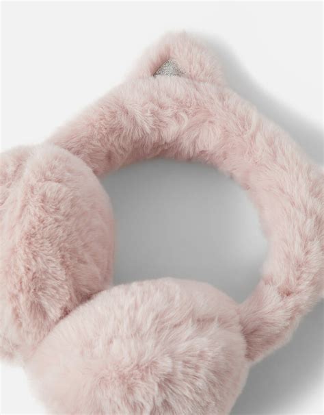 Luxe Cat Fluffy Earmuffs Girls Hats Gloves And Scarves Accessorize Uk