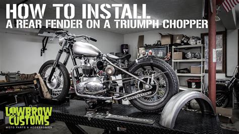 install  rear motorcycle fender   triumph chopper youtube