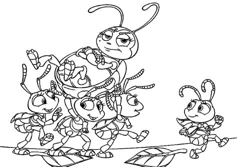 paws  family  bugs life kids coloring pages