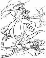 Tom Jerry Beach Coloring Pages Printable Categories sketch template