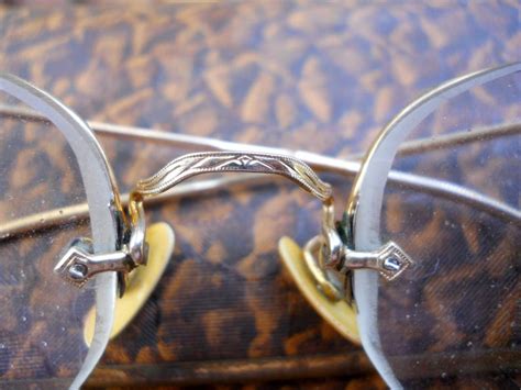 Antique Eyeglass Spectacles Gold Art Deco Wire Hexagon Frames Etsy