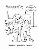 Generosity Coloring Giving Sheet Craft Activities Sheets Heart Cooperative Games sketch template