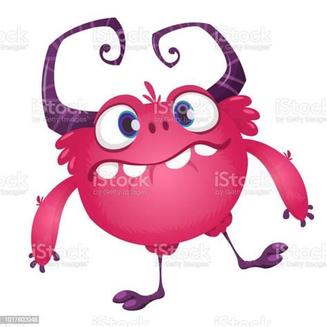 Funny Cartoon Monster On Tiny Legs Vector Halloween Monster Character