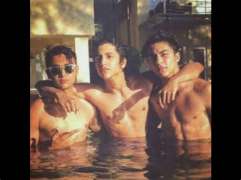 shirtless aryan khan takes a cool dip in the swimming pool filmibeat