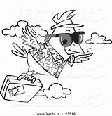 Coloring Migration Pages Luggage Cartoon Designlooter Bird Traveling Flying 73kb 620px Getcolorings Vector sketch template