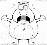 Hamster Scared Cartoon Vector Clipart Outlined Coloring Cory Thoman Royalty sketch template