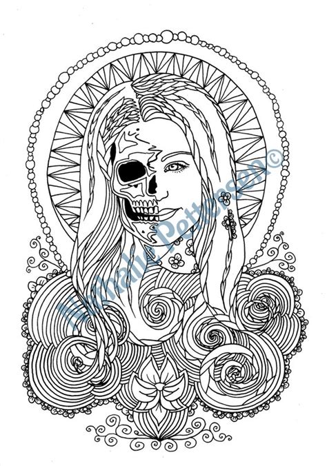 adult coloring page printable adult coloring book page