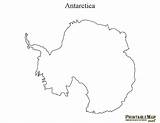 Antarctica Map Printable Continent Maps Coloring Template Pages Outline Sketch Continents sketch template