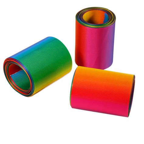 david angie double side rainbow ribbon gradient colors grosgrain ribbon tape yardsdiy handmade