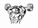 Bodybuilding Drawing Lifting Weight Weightlifting Logo Bodybuilder Drawings Getdrawings sketch template