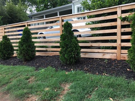 custom horizontal cedar fencing  ormewood park home allied fence