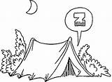 Camping Coloring Pages Theme Lantern Getcolorings Getdrawings sketch template