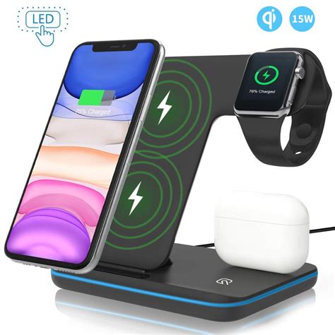 wireless charger stand    qi  fast charging dock station  apple  iwatch