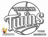 Coloring Minnesota Twins Pages Baseball Logo Mlb Color Kids League Wild Major Book Mn Print Logos Sheets Teams Boys Gif sketch template