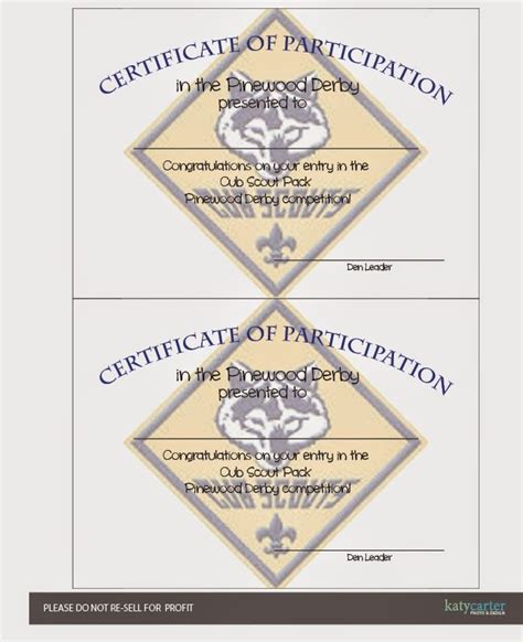 printable cub scout certificates