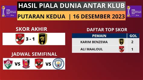 hasil piala dunia antarklub  tadi malam al ahly  ittihad fc