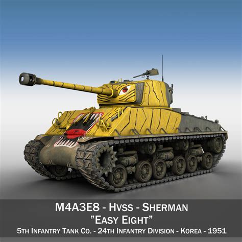 3ds M4a3e8 Sherman Tank