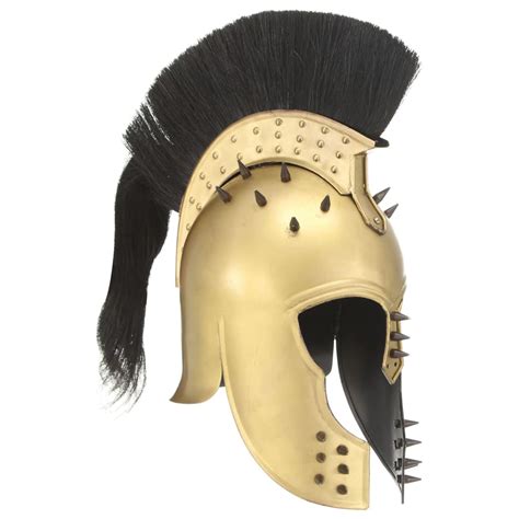 greek warrior helmet antique replica larp brass steel