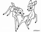 Bambi Coloring Faline Pages Disney sketch template