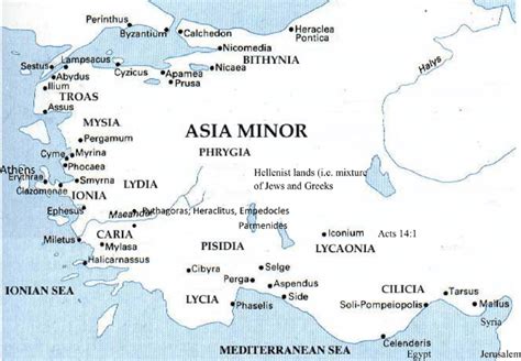 Inter Testament Jewish Exile Lands Asia Minor Or Ionia