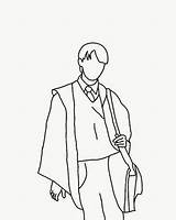 Draco Malfoy Coloring Potter sketch template