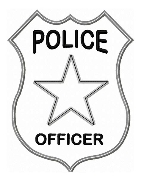 police badge colouring pages police badge police officer badge